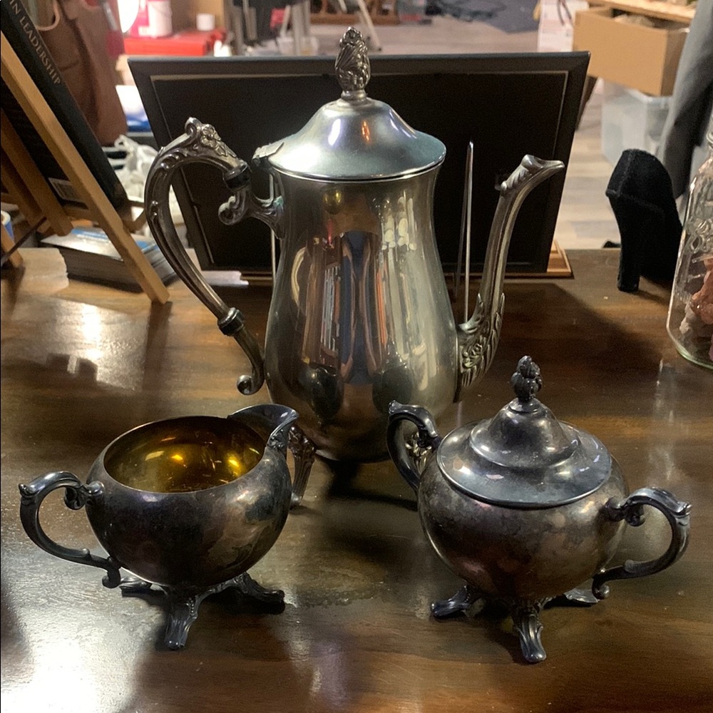 Elegant Vintage Regal Plated Silver Tea Set